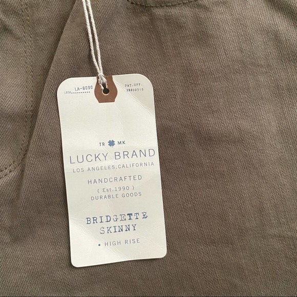 Lucky Brand Bridgette High Rise Skinny Jeans Distress Green Size 8/29 - Picture 10 of 16